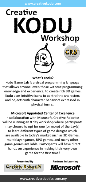 Creative Kodu Workshop Page 1