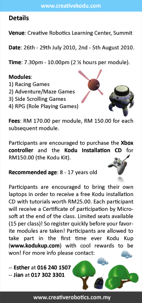 Creative Kodu Workshop Page 6